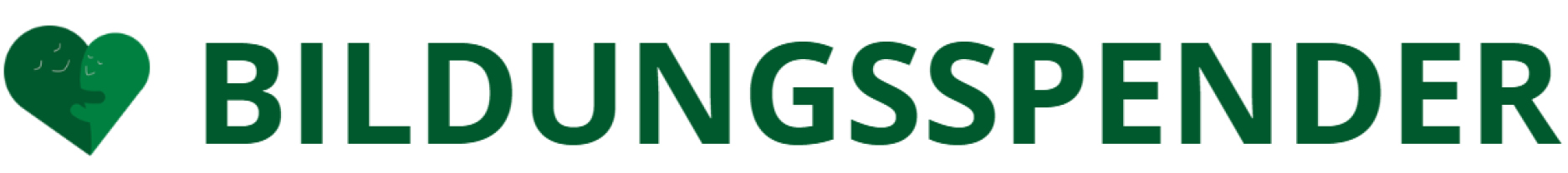 Grünes Bildungsspender Logo mit Herz