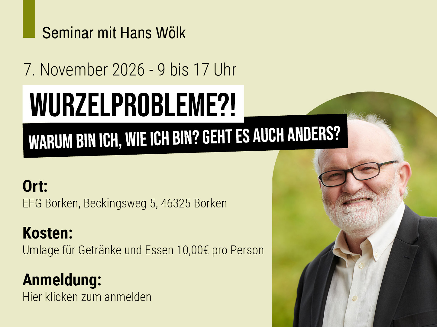 Flyer zu dem Seelsorge Seminar "Heiles Herz" 